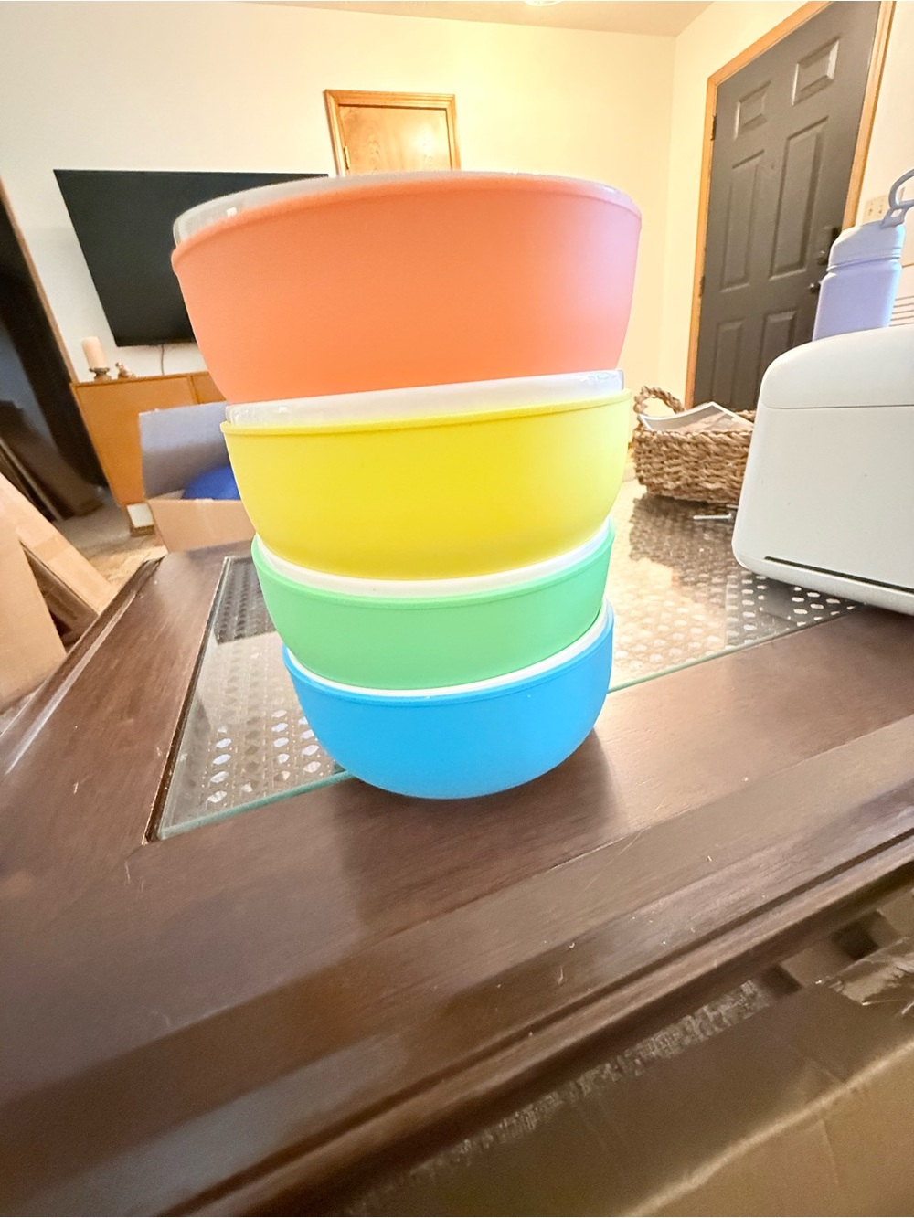 Elk and Friends Porcelain Bowls w/Silicone Sleeves. Suitable for Babies/Toddlers